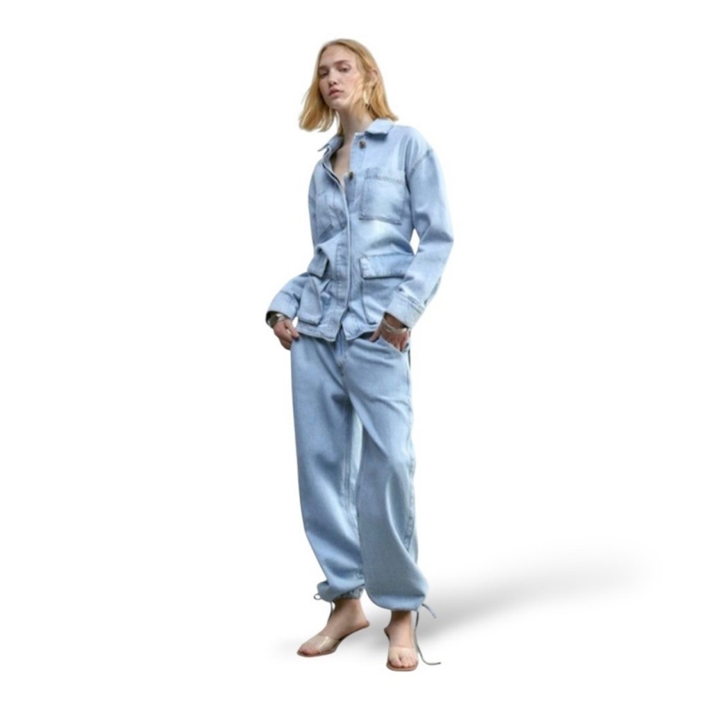 Zara Light Blue Denim jogger